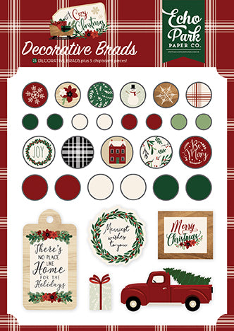A Cozy Christmas Adhesive Brads