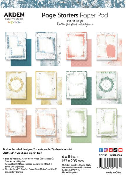 Arden Creative Studio Page Starters 6in x 8in Paper Pad
