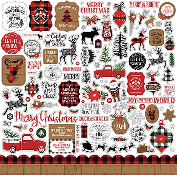 DISC - A Lumberjack Christmas Element Sticker