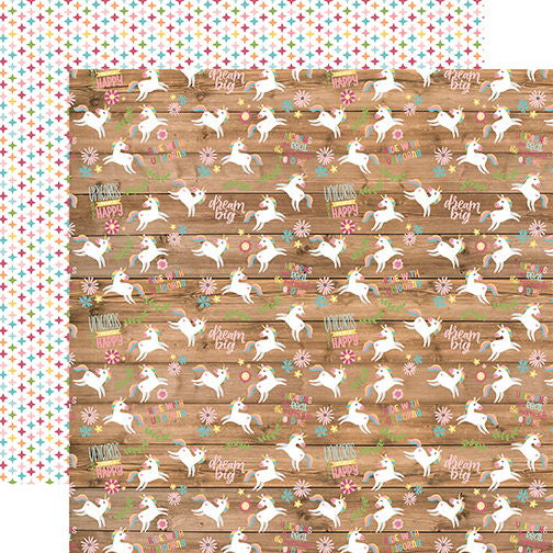 Echo Park All Girl: Happy Unicorns DS Paper (1 Sheet)