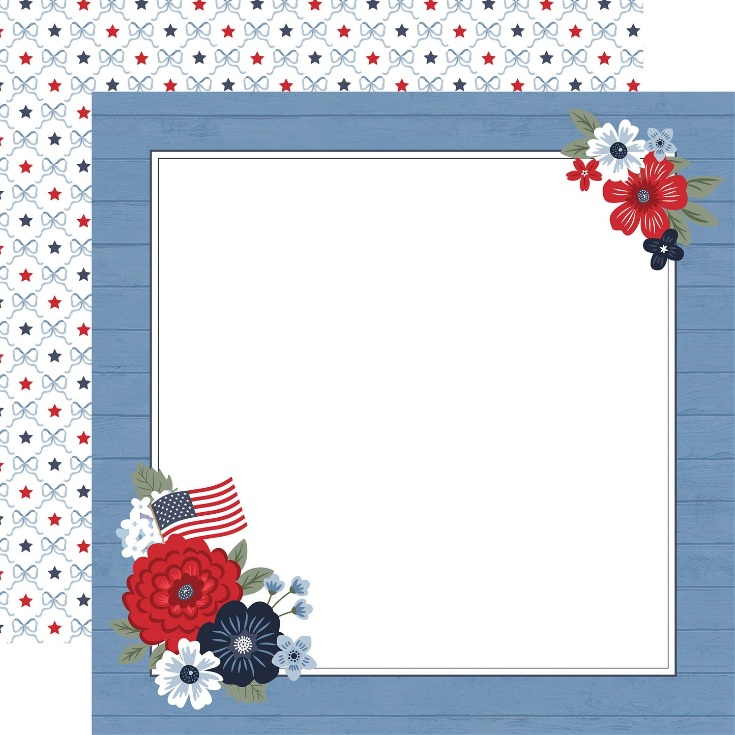Echo Park All American: Americana Page Frame DS Paper (1 sheet)
