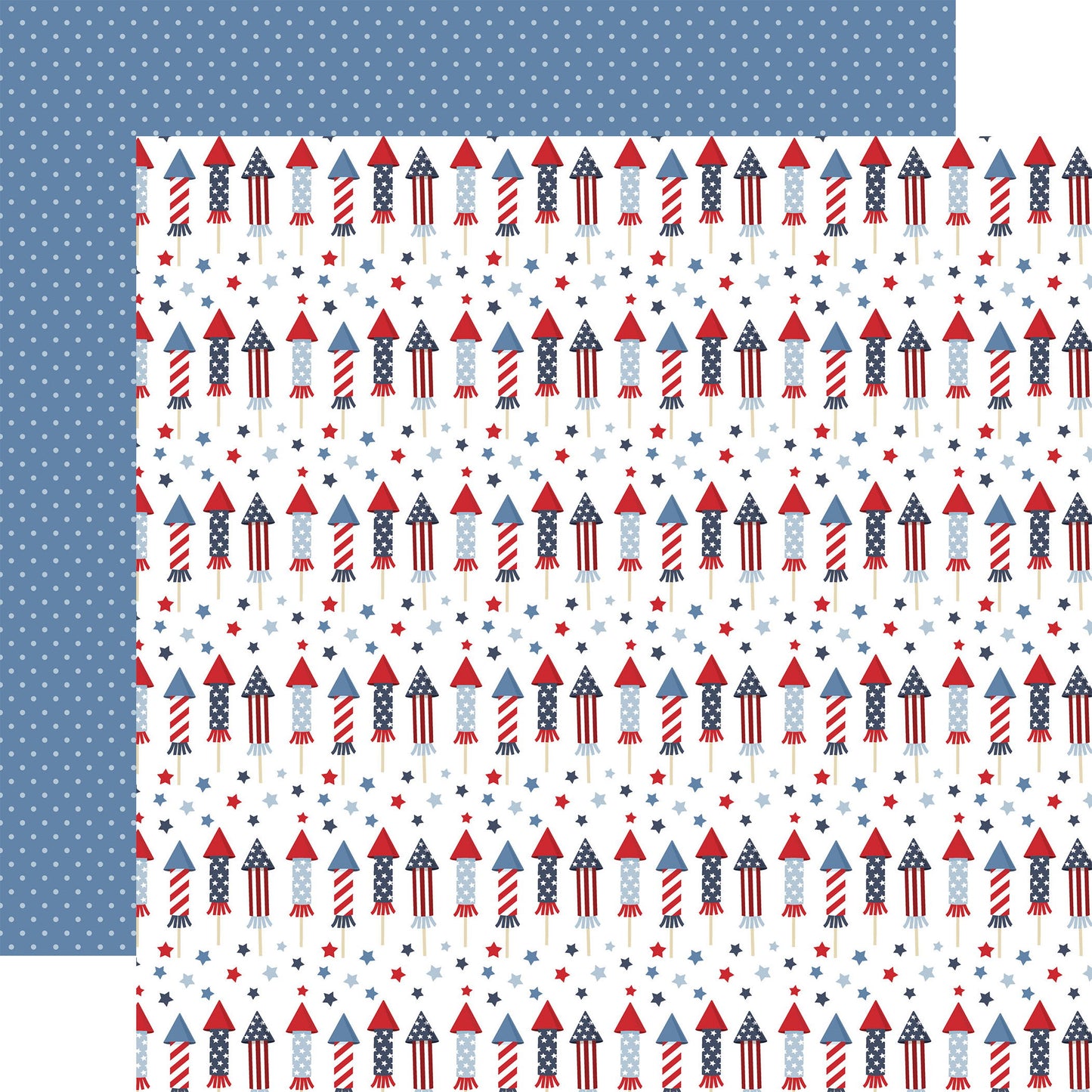 Echo Park All American: Star Spangled Rockets DS Paper (1 sheet)