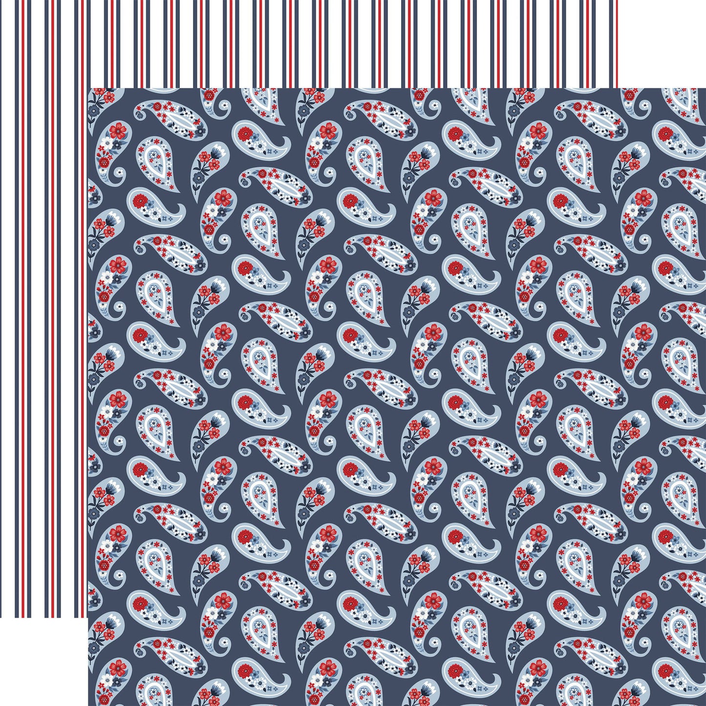 Echo Park All American: Floral Paisley DS Paper (1 sheet)