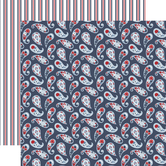 Echo Park All American: Floral Paisley DS Paper (1 sheet)