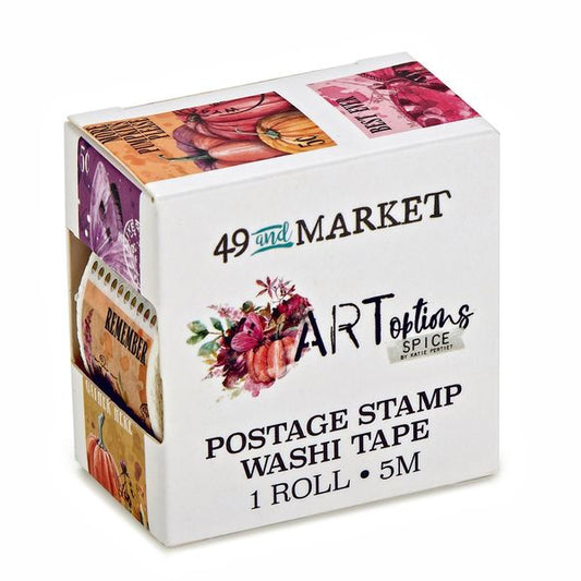 49 and Market ARToptions Spice Washi Postage, 5 meter roll