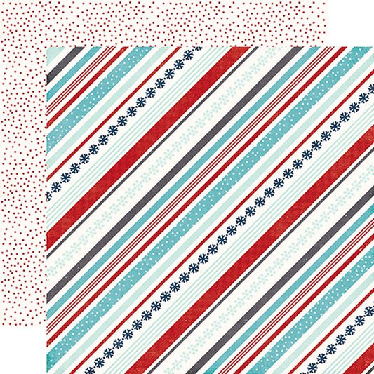 A Perfect Winter Snowy Stripes DS Paper (1 Sheet)