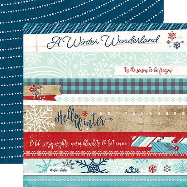 A Perfect Winter Border Strips DS Paper (1 Sheet)