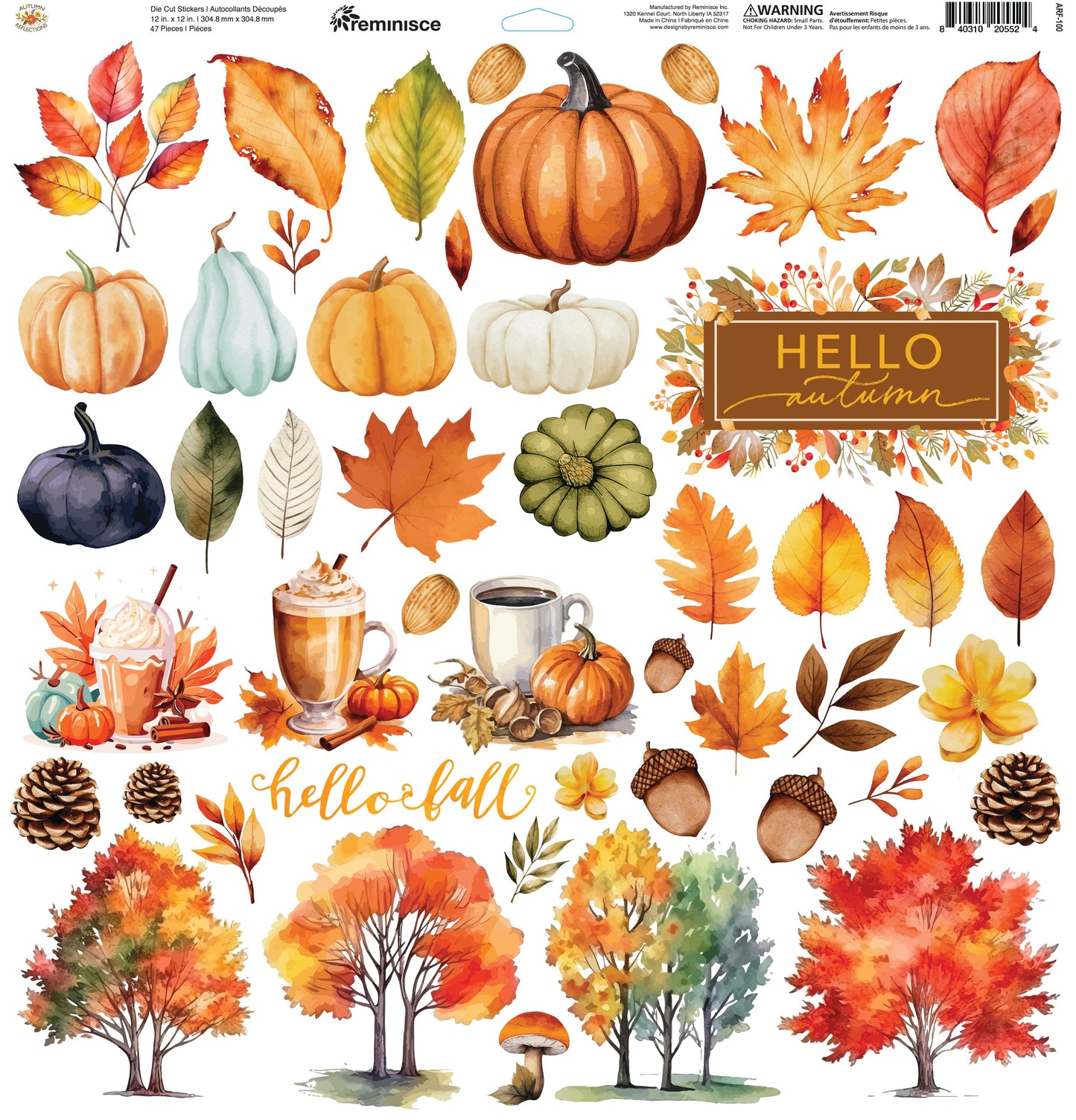 Reminisce Autumn Reflections 12x12 Sticker