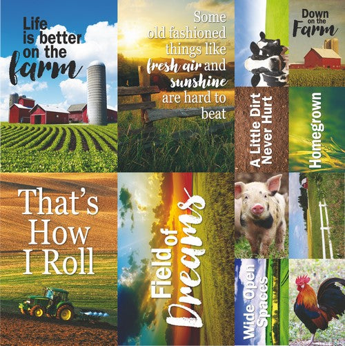 Reminisce At the Farm: 12x12 Poster Sticker