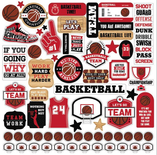 Echo Park Basketball Element Sticker