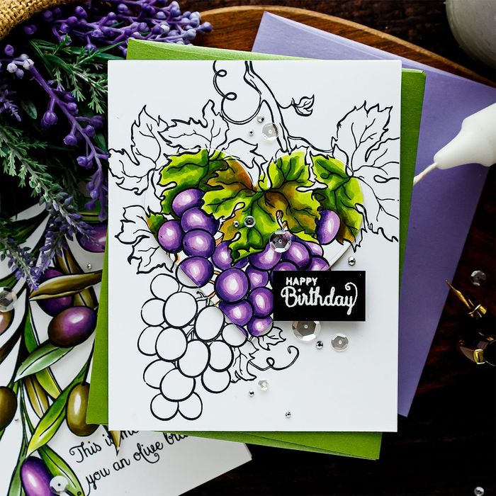 Colorado Craft Company Clear Stamps 6"X6"-The Grapevine-Big & Bold