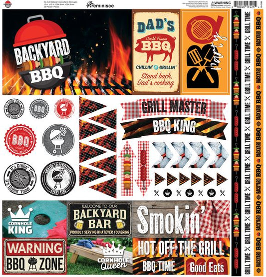 Reminisce Backyard BBQ 12x12 Elements Stickers