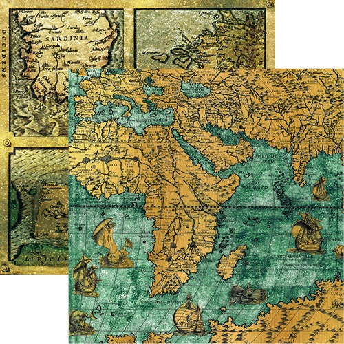 Reminisce Buccaneer Bay: Pirate Maps DS Paper (1 Sheet)
