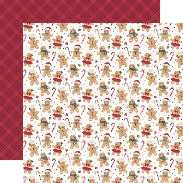 Echo Park Baking Christmas Cheer: Cheerful Gingerbread 12x12 DS Paper (1 Sheet)