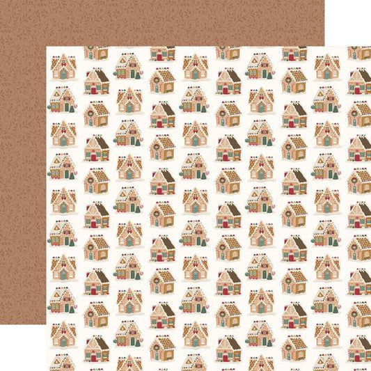 Echo Park Baking Christmas Cheer: Gingerbread Village 12x12 DS Paper (1 Sheet)