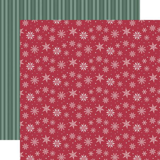 Echo Park Baking Christmas Cheer: Snowflake Icing 12x12 DS Paper (1 Sheet)