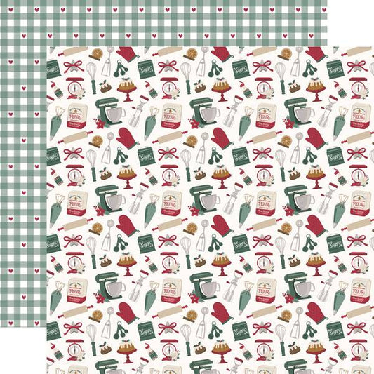 Echo Park Baking Christmas Cheer: Holiday Baking 12x12 DS Paper (1 Sheet)