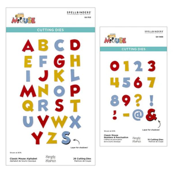 Spellbinders Say Cheese Classic Mouse Alphabet & Numbers Bundle from the Say Cheese Classic Mouse Collection 