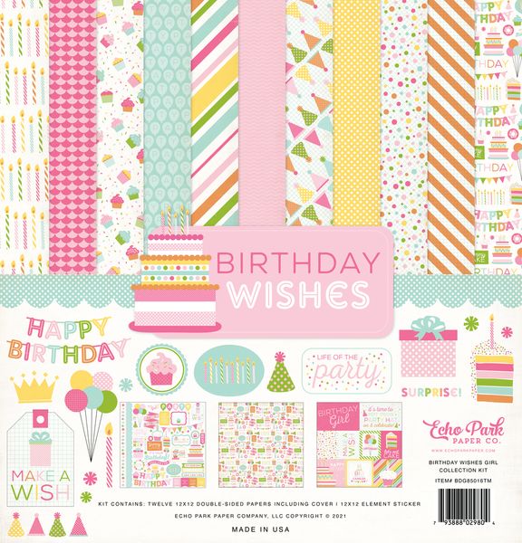 Birthday Wishes, Girl Collection Kit