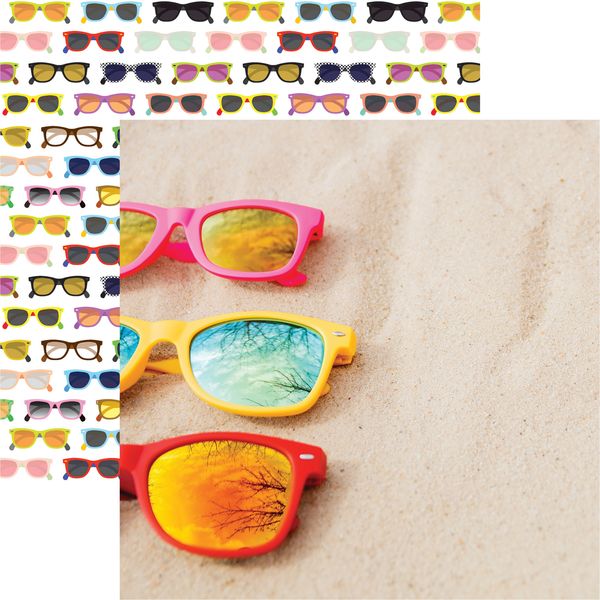 Reminisce Beachin' Sunglasses: Colorful D DS Paper (1 Sheet)