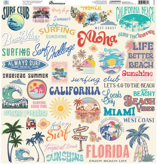 Reminisce Beach Life 12x12 sticker