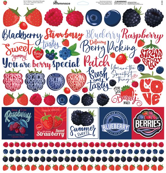 Reminisce Berry Sweet 12x12 Sticker