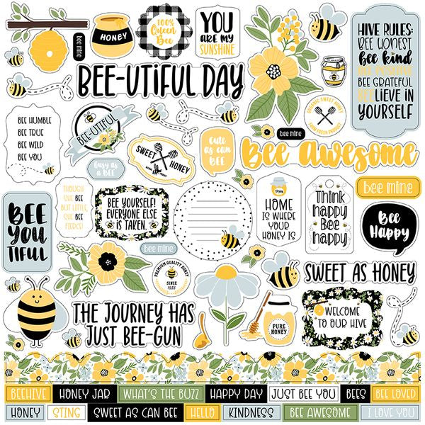 Echo Park Bee Happy Element Sticker