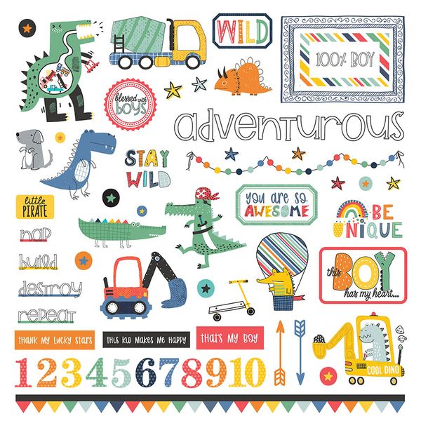 PhotoPlay Little Boys Have Big Adventure Element Sticker