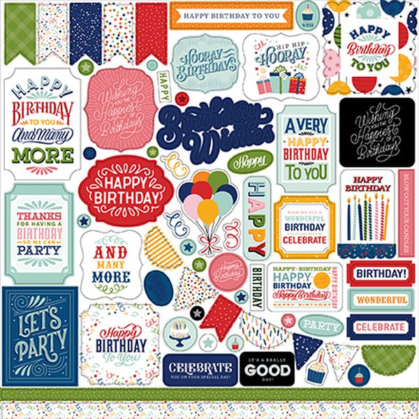 Birthday Salutations Element Stickers