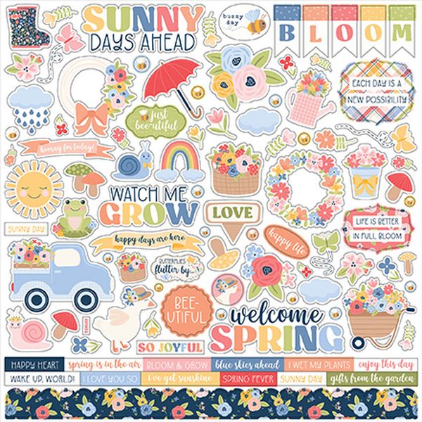 Echo Park Blossoms And Bees Element Sticker
