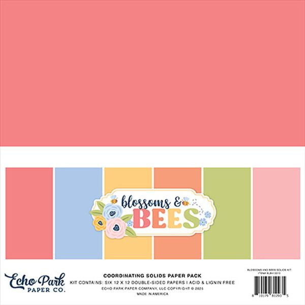 Echo Park Blossoms And Bees Solids Kit