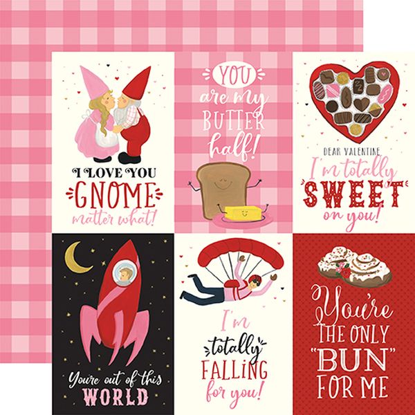 Echo Park Be My Valentine: 4x6 Journaling Cards DS Paper (1 Sheet)