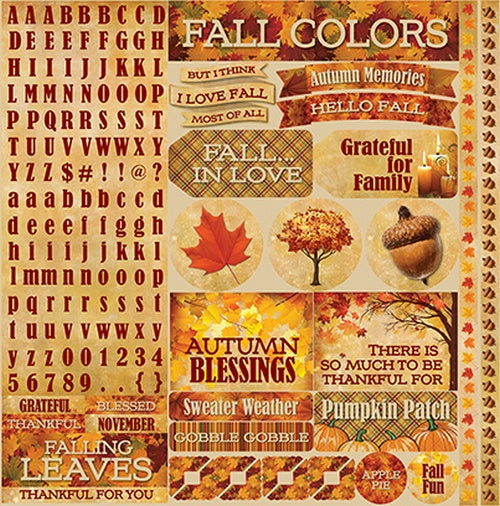 Reminisce Best of Harvest 12x12 Variety Stickers