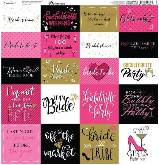 Reminisce Bride To Be Sticker