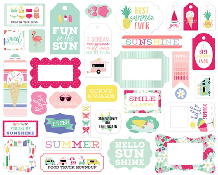 Echo Park Best Summer Ever Frames & Tags