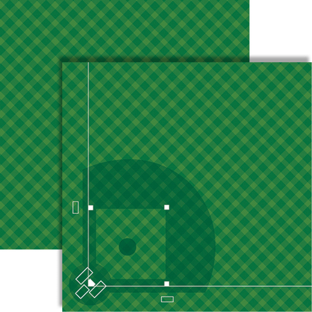 Reminisce Baseball: Baseball Diamond DS Paper (1 Sheet)