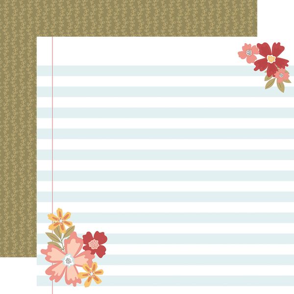 Echo Park Bookish: Lined Paper Layout DS Paper