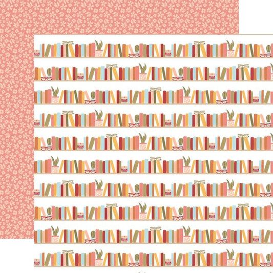 Echo Park Bookish: Stacked Shelves DS Paper