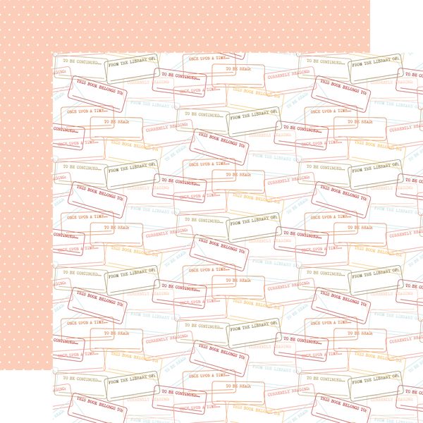 Echo Park Bookish: Book Stamps DS Paper