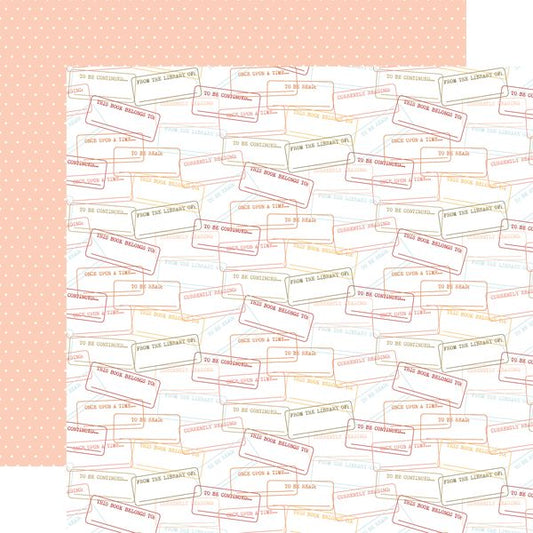 Echo Park Bookish: Book Stamps DS Paper