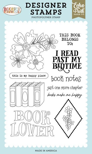 Echo Park Bookish: Just One More Chapter Stamp Set