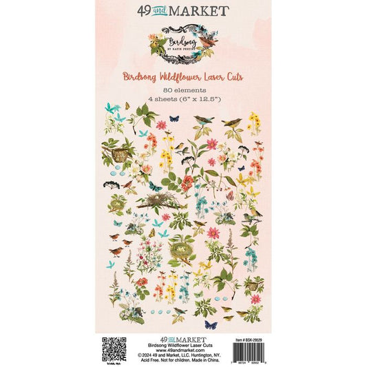 49 And Market Laser Cut Outs-Wildflower, Birdsong