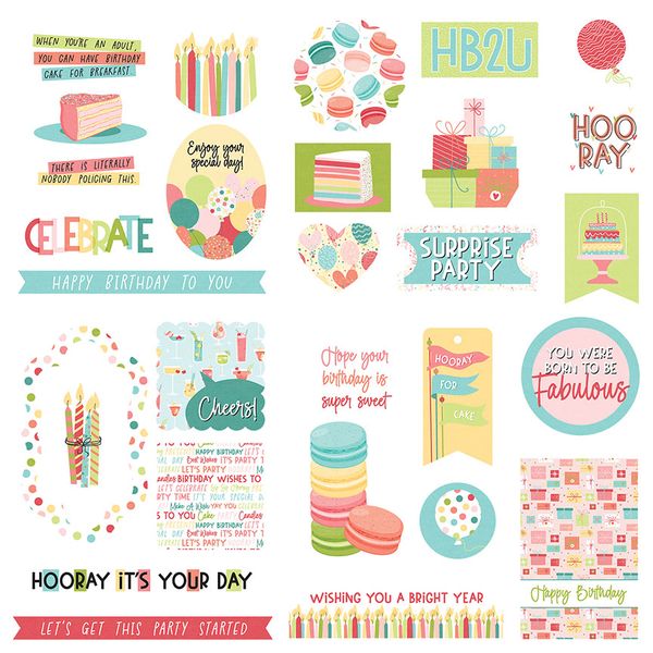 PhotoPlay Birthday Sparkle Ephemera