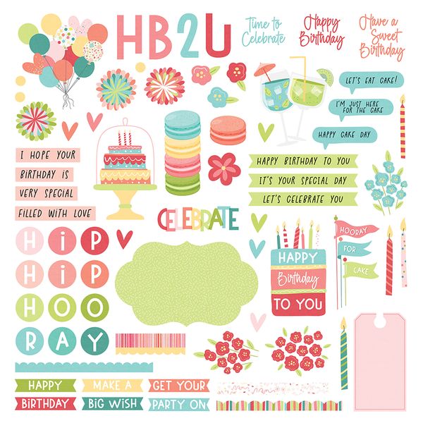 PhotoPlay Birthday Sparkle Card Kit Sticker