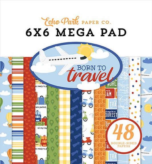 Echo Park Born To Travel Cardmakers 6X6 Mega Pad