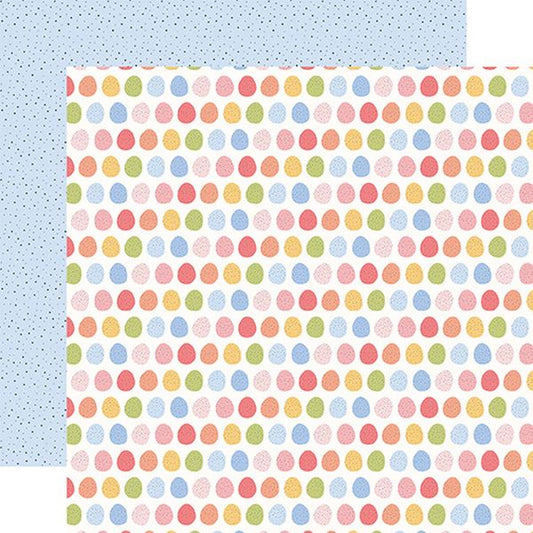 Echo Park Bunnies And Baskets: Speckled Eggs 12x12 DS Patterned Paper (1 Sheet)