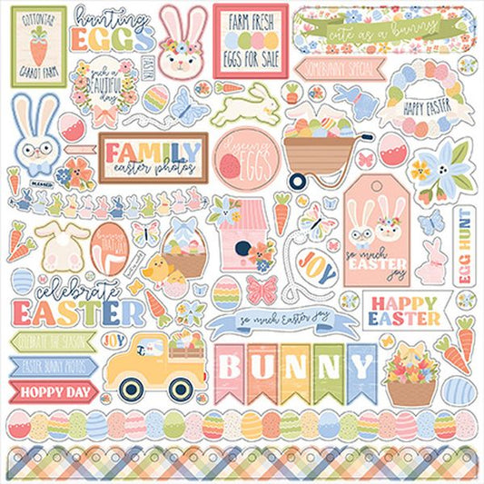 Echo Park Bunnies And Baskets Element Sticker