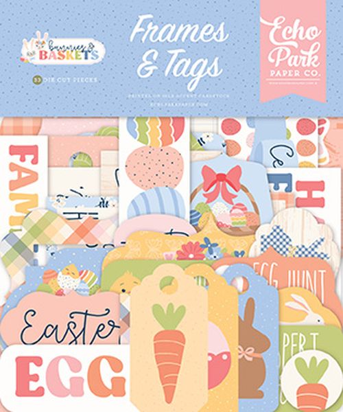 Echo Park Bunnies And Baskets Frames & Tags