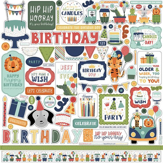 Echo Park A Birthday Wish Boy Element Stickers