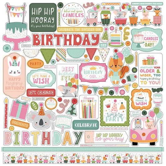 Echo Park A Birthday Wish Girl Element Stickers